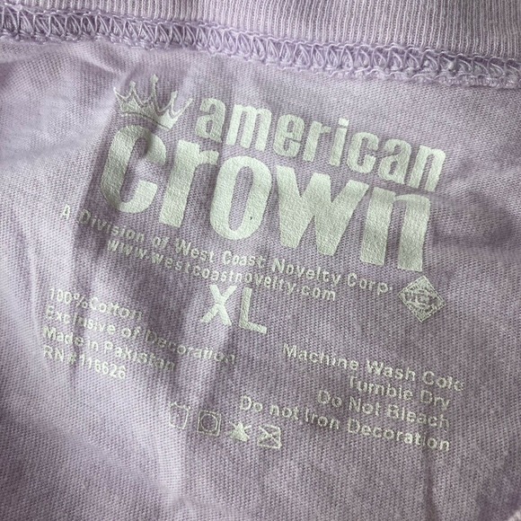 American Crown T Shirt Sz XL San Diego Dolphins Purple Powder Puff Football 1972 - Picture 3 of 8